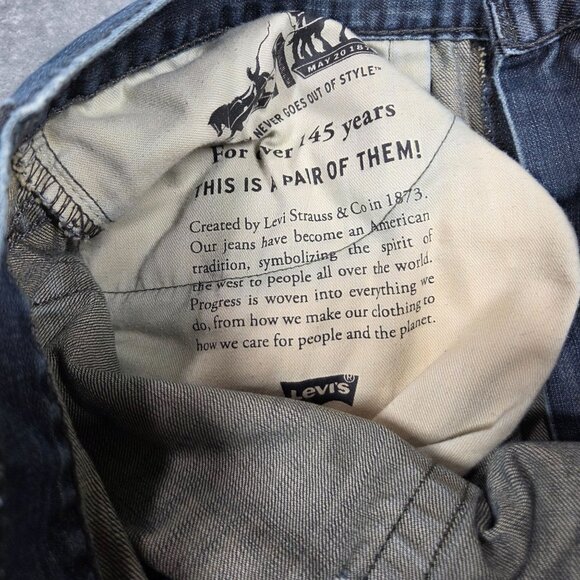 Levis 514 Jeans Mens 36X30 Blue Straight Leg No Stretch Denim - Picture 5 of 9